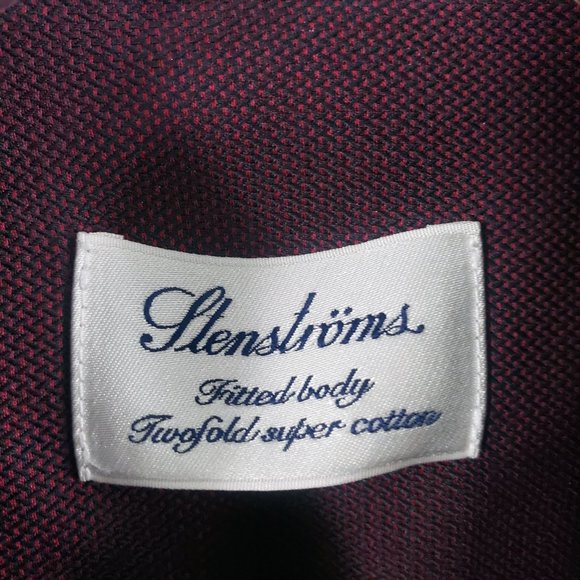 Stenstroms Men's Fitted Body Two Fold Cotton Button Down Color Changing Shirt - Picture 14 of 14